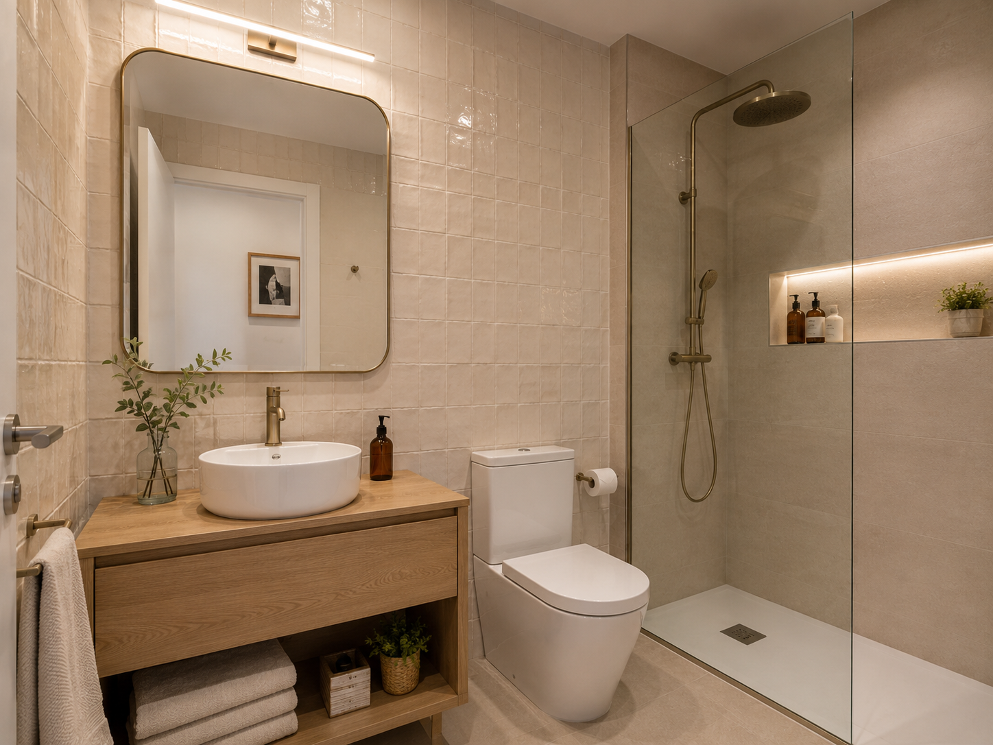 Baño minimalista en Valladolid